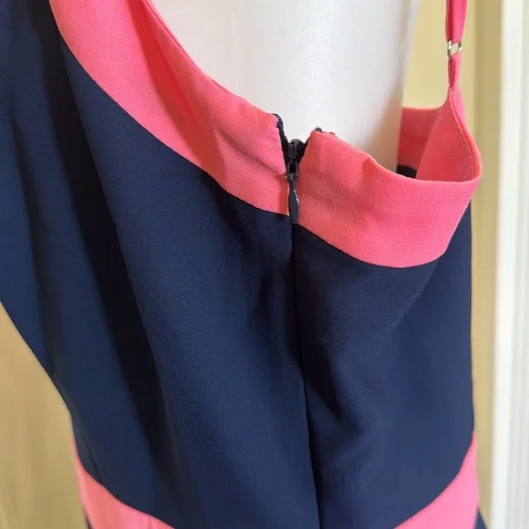 Milly Jill Bicolor sleeveless pleated Dress Gorgeous Size 12 - Picture 6 of 8